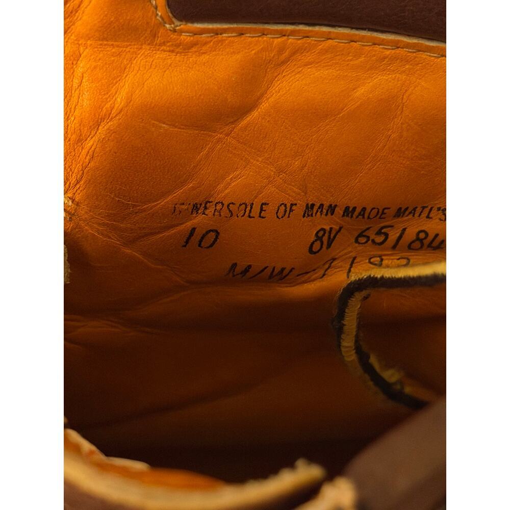 Vintage Herman Survivors Brown Leather Mountaineer Boots Men's Size 10 Vibram - Picture 7 of 7